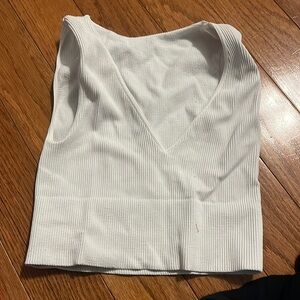 GARAGE ribbed v neck crop tank top